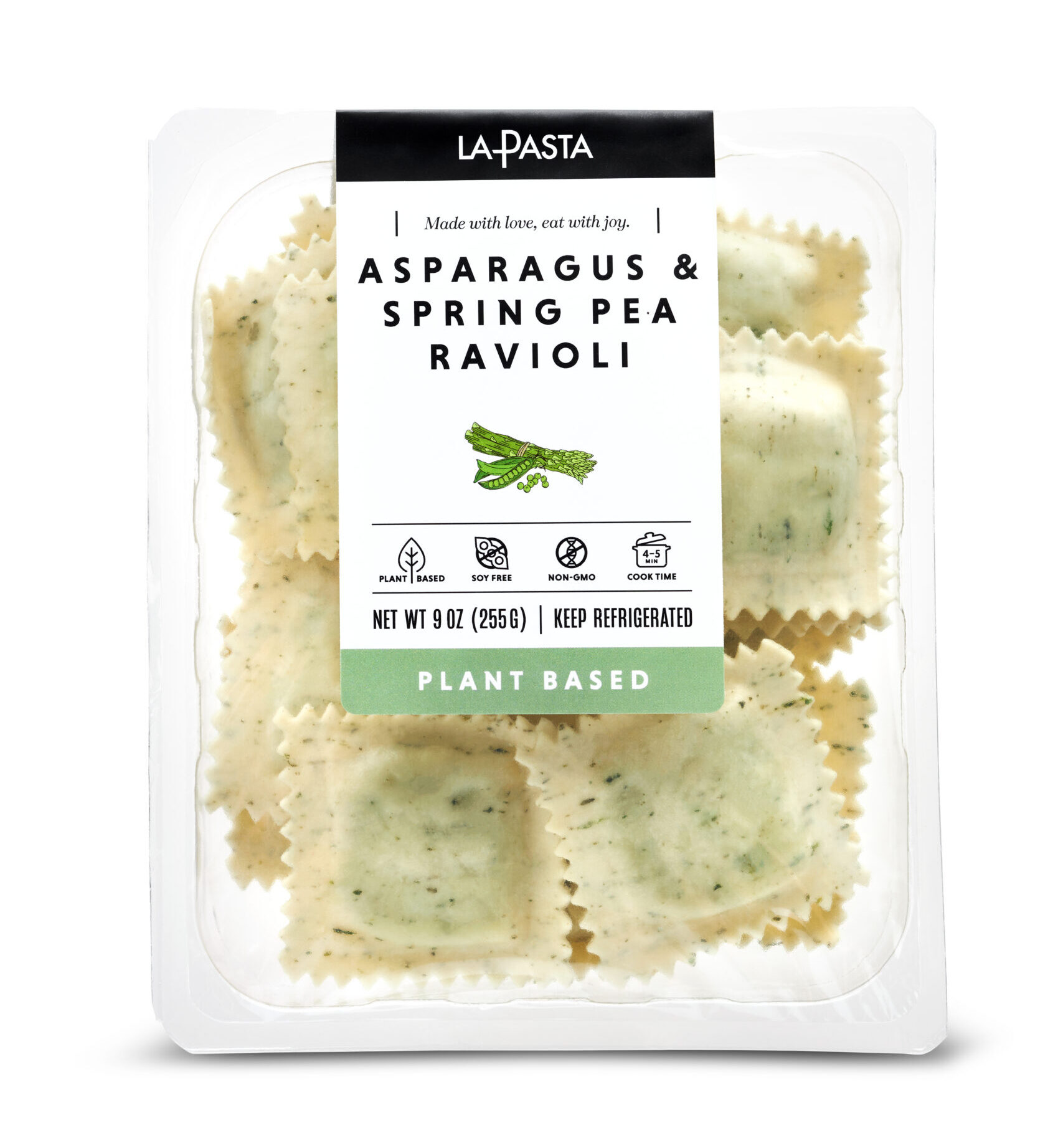 A package of asparagus and spring pea ravioli.